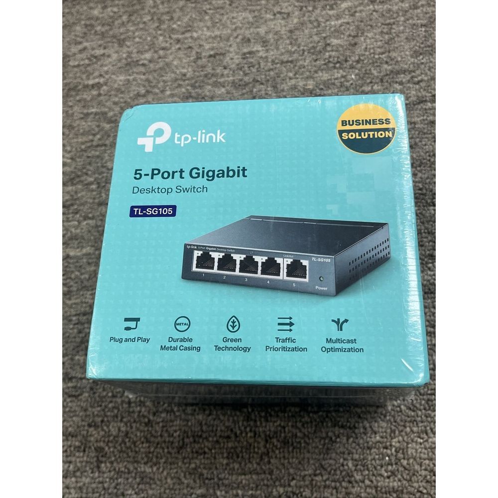 TP-Link TL-SG105 | 5 Port‎ Gigabit Ethernet Switch, Plug & Play - New/ Sealed